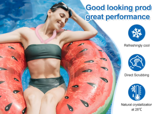Neck Cooler Ice Ring Reusable Wearable Cooling Wrap PCM TPU Relief Hot Flashes Outdoor Indoor Sports