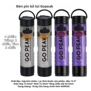 Đèn Pin Mini Bỏ Túi GOPEAK Có Nắp Kẹp Chìa Khóa Đèn LED Dùng Cho Cắm Trại Ngoài Trời Cứu Trợ Khẩn Cấp Đèn Pin Nhôm Nhỏ Có Độ Bền Cao