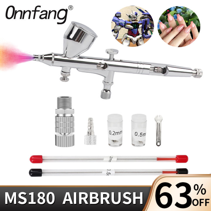 Onnfang 9cc Airbrush Double Action Art Spray Gun Nozzle Paint Mini ...