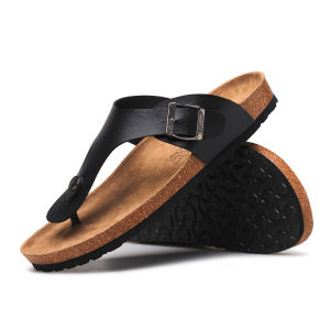 New Korean Style Mens Thong Slippers Fashionable Minimalist Outdoor Thick Bottom Anti-slip Beach Sandals Couple Slippers