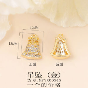 จี้กลองคริสต์มาส DIY สร้อยคอ สร้อยข้อมือ ต่างหู เครื่องประดับทำมือ วัสดุเสริมครึ่งสำเร็จรูป เครื่องประดับโลหะชุบทอง