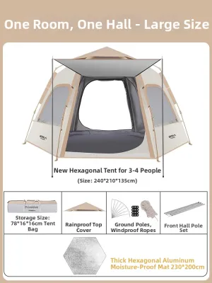 The Primitive | Outdoor Portable Foldable Waterproof Thickened Camping Tent