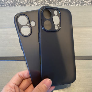 Ultra-Thin Matte Soft Shell Phone Case for 16pro 16promax 15promax 14pro 13pm Titanium Grey 12p Transparent Black 15pro