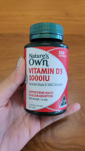 Natures Own Vitamin D3 1000iu 200 Capsules วิตามินดี3