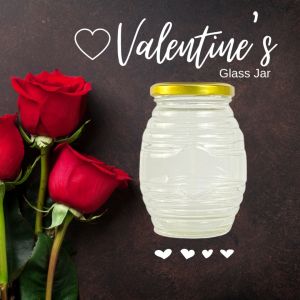 Be My Valentine Mini Glass Jar | Toples Kaca Tutup Stainless | Jar Bumbu | Jar Madu