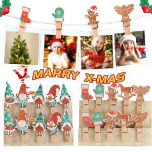 10/50 cái chốt đồ trang trí treo lên giáng sinh hoạt hình kẹp ảnh gỗ chốt kẹp quần áo thẻ nghệ thuật giấy ghi nhớ Tự làm kẹp vật dụng tiệc cưới