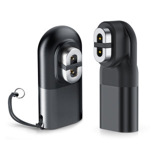 Magnetic Charging Adapter Converter 90 Degree Bending Type C Adapter with Lanyard Hole for Aftershokz Headphones