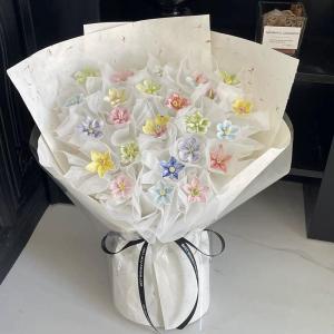 LANWAN | Gift for Valentines Day or Birthday Handmade Ceramic Bouquet