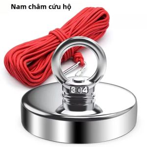 Nam Châm Câu Cá Siêu Bền J20-J120 Với Móc Thép Không Gỉ Và Bu Lông Mắt Vòng Dùng Cho Việc Cứu Hộ Dưới Nước
