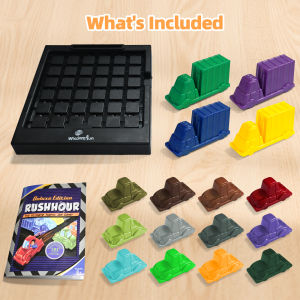 Childrens Huarong Road Reasoning Desktop Toy for Racing Rush Hour Car Puzzle Traffic Game Logical Thinking Clearance Game Gifts