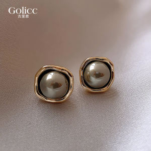 Gray Pearl Womens Earrings 2025 New Fashion Sensation Elegant Atmosphere Vintage Atmosphere Fashion Jewelry Accessories