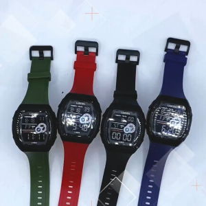 Jam Tangan Pria L963# Digital Sporty Strap Rubber Tahan Air