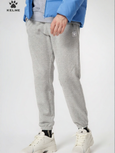 Kelme | Gray Knit Warmth Jogger Pants Mens Loose Cuff
