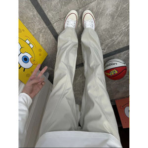 Quần Dài Nam Mùa Hè Màu Xanh Lam Mềm Mại Chống Thấm Nước Quần Dài Công Sở Phong Cách Mỹ Cắt Chéo Quần Dài Thường Ngày