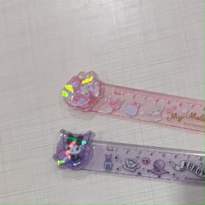 ไม้บรรทัด ลายการ์ตูน 15cm ตัวการ์ตูนด้านบนหมุนได้