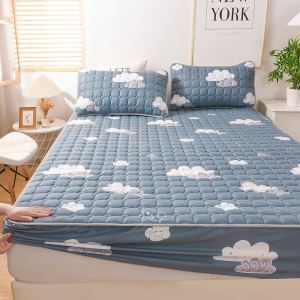 Mattress Topper Protector Fitted Sheet Bed Cover Bedcover Comforter Quilt Duvet Cover Single Double Queen King Size