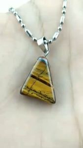 Liontin Kalung Titanium Natural Batu Alam