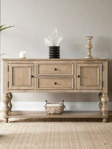 American Retro Solid Wood Hall Storage Cabinet Entrance Living Room Entrance Storage Cabinet French Style Bedroom End Table