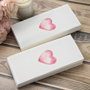 JINYUDOME Disposable Linen-Feel Santa Napkins Valentines Day Wedding Party Holiday Dinner Family Paper Towels