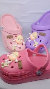 Sandal Anak Baim Tali Belakang Perempuan Motif Kartun Style Korea Terbaru Kekinian Selop Karet