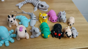 Móc Khóa Flexi 3D Khớp Động Cute – Fidget Toy Giảm Stress Uốn Dẻo Đồ Chơi Độc Lạ