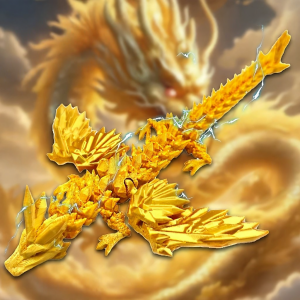 Jiaxun | 3D Laser Light Glowing Golden Winged Crystal Dragon Movable Joints Toy Model
