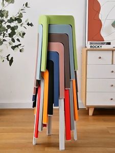 Household plastic stools can stack small stools stools round stools Nordic high stool whirlwind stools