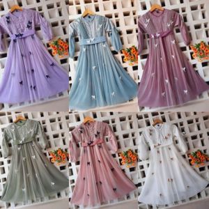 GAMIS KUPU KUPU ANAK/ GAMIS PESTA MUSLIMAH ANAK / GAMIS ANAK