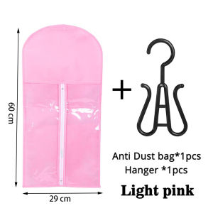 1Set Wig Storage Bag With Hanger Hair Bags With Plastic Hanger For Virgin Hair Black Wig Organizer Hangers For Multiple Wigs New