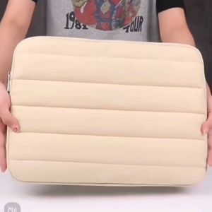 Puffy Laptop Sleeve 13-14 Inch Laptop Sleeve Beige Cute Carrying Case Laptop Sleeve Laptop Cover for MacBook Pro 14 Air M2 13 In