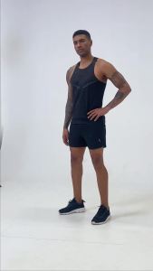 Mens Athletics Tank Top American Fit Running Vest Men Sports Fitness Shirts Guys Track Field Sleeveless Clothing Quick Drying