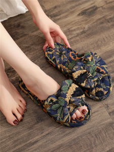 Quiet Couple Cotton Slippers Soft Bottom Floor Mat Friendly Home Use Comfortable Fabric Slip-On Indoor Slippers for Men And Women