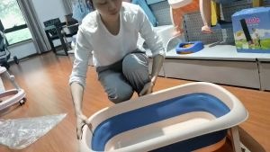 Shenar Bak Mandi Bayi Lipat Foldable Silicone Bathtub Folding Baby Portable Bathtub Bayi