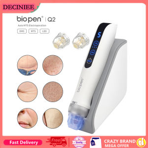 2024 New Bio pen Q2 Professional Microneedling Pen - Electric Wireless EMS Electroporation LED Light Therapy Derma Pen Machine