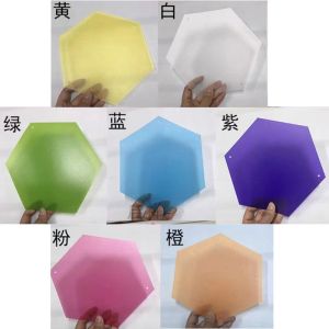 Kindergarten Hexagonal Colorful Blocks Art Area Materials Spring Outdoor Corridor Decorative Ring Creation Hanging Decorations