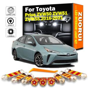 ZUORUI 12Pcs Canbus LED Interior Dome Light Kit For Toyota Prius ZVW50 ZVW51 ZVW55 2016 2017 2018 2019 2020 2021 Car Accessories