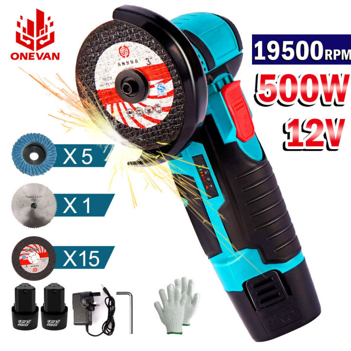 【3 Days Delivery】Mini Cordless Angle Grinder 12V Brushless Angle ...