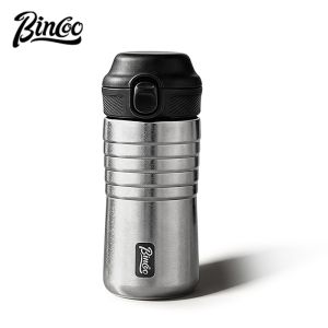 BINCOO Titanium Coffee Cup Thermal Flask Tea Insulated Bottle Mug Premium Business Office Portable Car‑mounted Tumbler 380ML