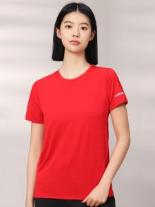 Womens Short Sleeve Sporty Thin T-shirt Quick Dry Summer Fitness Running Outdoor Team Building Activity Cultural Shirt Logo