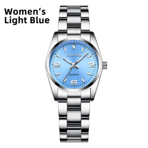 CHENXI Casual Fashion Couple Watch Stainless Strap Luminous Mens and Womens Classic Style Quartz Wristwatches Lovers Gift