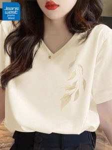 Jeanswest | Elegant V-neck Cotton T-shirt