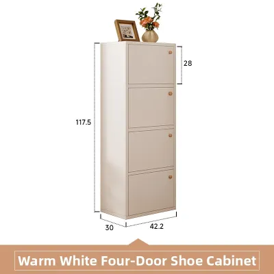 Space-saving Narrow Tall Shoe Cabinet for Home Entrance