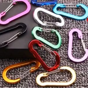 10Pcs Outdoor Spring Buckle Outdoor Sports Safety Buckle Aluminium Alloy Carabiner Spring Buckle