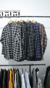 kemeja flanel pria lengan panjang kemeja kotak kotak pria panjang kemeja pria terbaru 2023