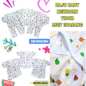 1Set 3Pasang Baby Baju Tidur💞New Born