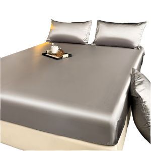 Dansunreve Bộ Ga Trải Giường Lụa băng 3 trong 1 bộ ga trải giường bằng vải satin giặt làm mát vỏ gối tấm ga trải giường Tấm bọc vừa vặn trang trí hoàn toàn cho nữ hoàng duy nhất