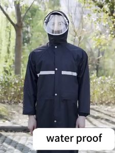 【COD】Waterproof Motorcycle Raincoat long Reflective omposite film Thick Poncho Rain coat One-Piece Rainsuit For Adult Universel