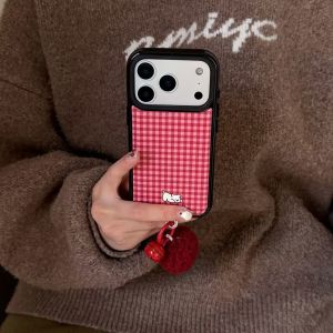 For Rose red plaid red bell is suitable for Honor 400Pro mobile phone case 300 drum bag x70 niche Magic8/7 h260705