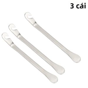 3 Chiếc Lốp Xe Đạp Sắt Thìa Kim Loại Thanh Chống Trượt Xe Đạp Leo Núi Lốp Xe Đòn Bẩy Dụng Cụ Sửa Chữa Đen/Bạc Thép Mạ Crom