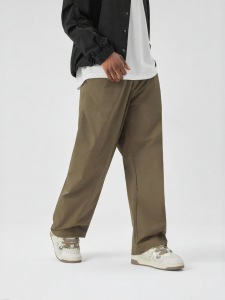 BODYDREAM | Woven Stretchy Loose Straight Autumn Mens Trousers